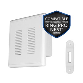 NICOR Lighting PRCP2DBWH PrimeChime Plus Door Chime Kit, White
