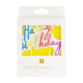 TalkingTablesHappy BirthdayLetter CandlesPack of 13Bright Rainbow