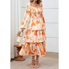 BTFBM Women's Fall Boho Floral Maxi Dresses 2025 Casual Long