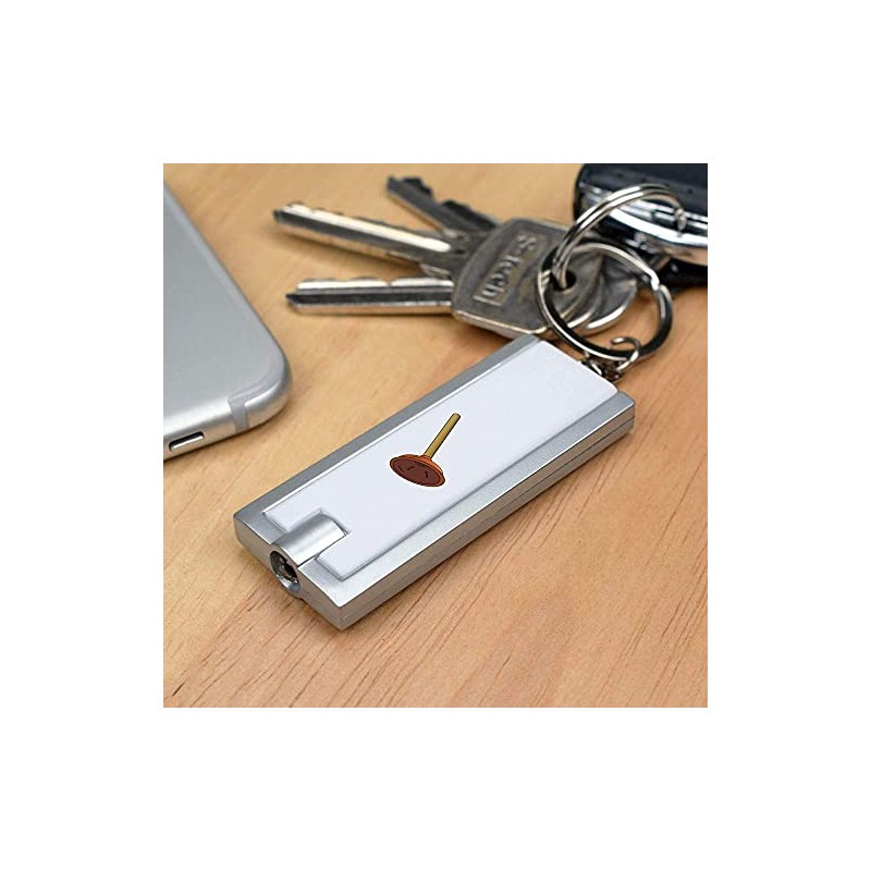 Azeeda 'Toilet Plunger' Keyring LED Torch (KT00021246)