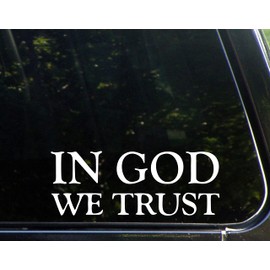 in God We Trust (8-3/4" x 3-1/4") Dye Cut Decal Bumper Sticker for Windows, Cars, Trucks, Laptops, Etc.