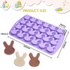 LLchunyun Easter Bunny Silicone Mold for Chocolate 24 Cavities Easter
