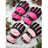 2 Pairs Waterproof Kids Winter Snow Gloves Ski Gloves for