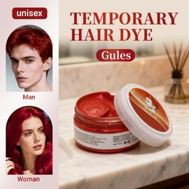 Red Hair Dye Disposable - Temporary Formula, Vibrant Short-Lasting Color, Easy Application, Ammonia-Free, Safe for Home Use & Temporary Hair Transformation (Red)
