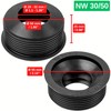 Siphon rubber sleeve, 2 pieces, made of rubber, NW 30/50,