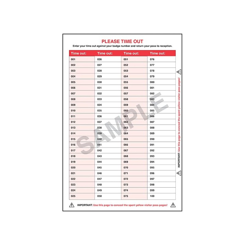 GDPR Compliant Business Visitor Book with 100 90 x 60mm