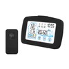 Indoor & Outdoor Hygrometer Thermometer with Time Backlight LCD Display