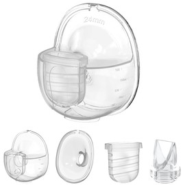 A complete set of S32 breast pump replacement parts with 24 mm flange, compatible with Nuliie 32, Lansinoh Discreet Duo, NCVI, NICEGREEN Life, Zooawa S32 milk pump, flange, valves, membranes