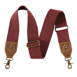 Handbag Straps, 2 Inch Crazy Horse Leather Wide Shoulder Strap, Adjustable Replacement, Retro Solid Colour Crossbody Bag Straps for Handbag, Crossbody Bags, Shoulder Bags, Burgundy