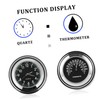 BESPORTBLE 2pcs Motorcycle Handlebar Clock Thermometer Waterproof 22-25mm Practical Dial