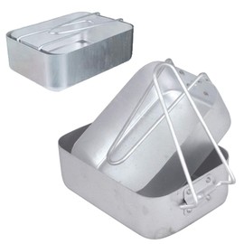 Widdle Gifts Ltd Camping/Outdoor Eating/Drinking Gear - Set 2 Aluminium Mess Tins 3029