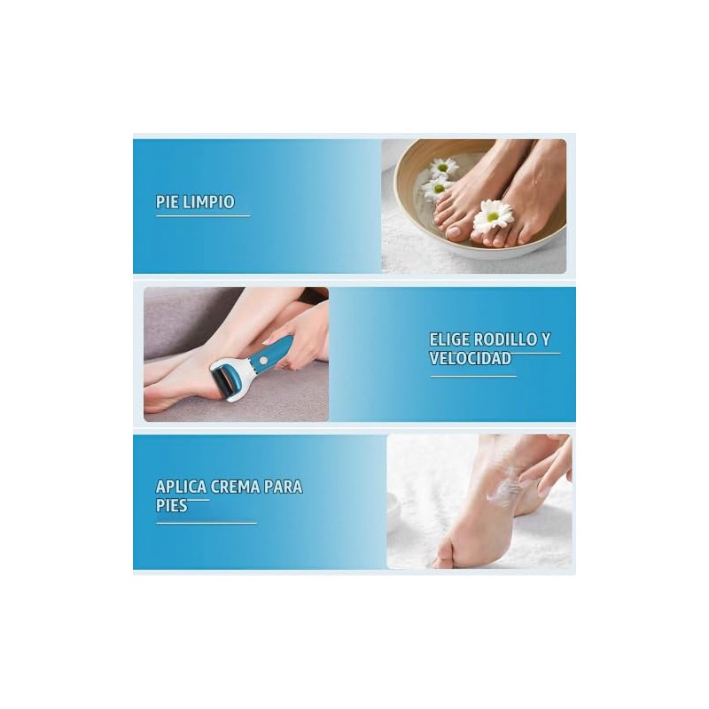 Lima eléctrica para pies profesional, herramienta de pedicura recargable de