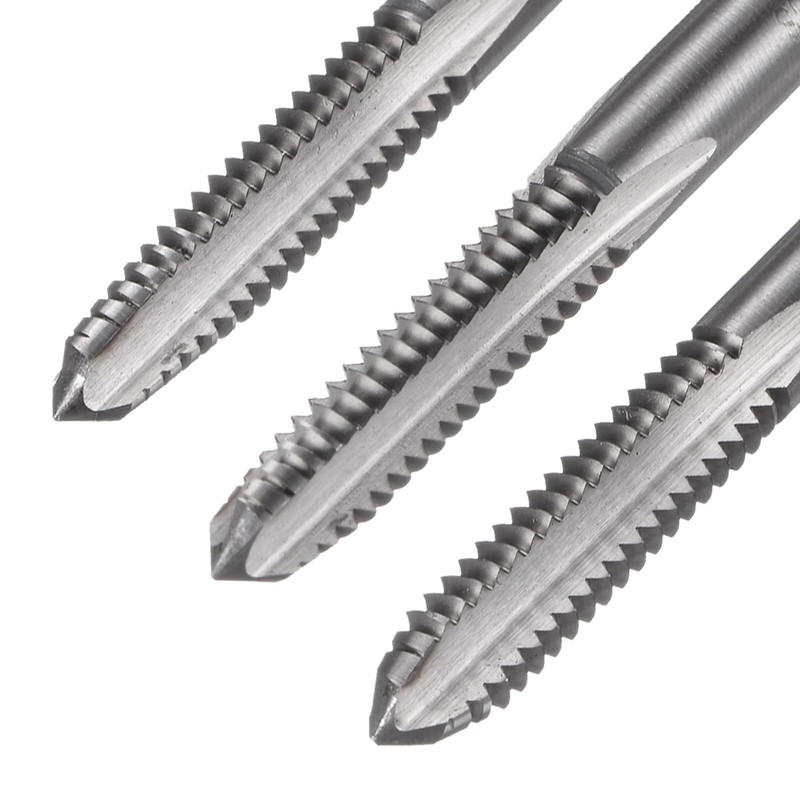 sourcing map 3pcs Hand Tap Set, 1/4-20 UNC Taper/Plug/Bottom Thread