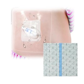 Waterproof Shower Cover Shields PD Chest Catheter Central PICC Line Feeding Tube Large Coverage Shields for Peritoneal Dialysis Port Accessories with Non-Stick Center Pad (6 * 6 in/25Pcs)