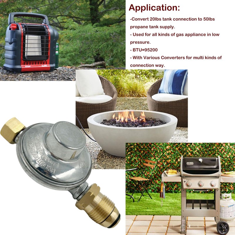 MENSI Upgraded POL Low Pressure Propane Regulator Outlet 11" WC