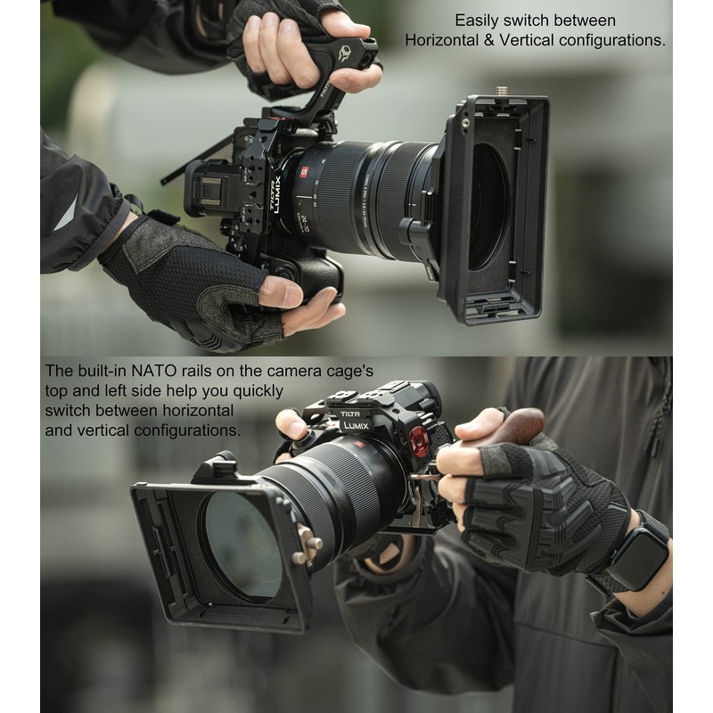 Tilta TA-T50-HCC-B-B Camera Half Cage for Lumix S5 II Lumix