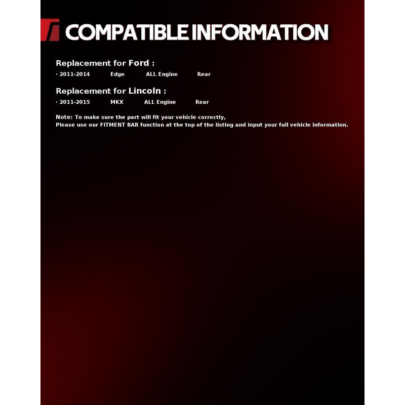 Torchbeam Rear Shocks Absorber Struts Amortiguadores Traseros Replacement for Ford