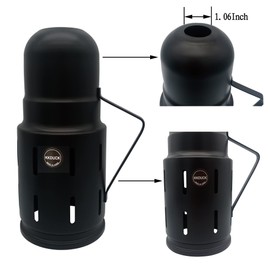 KKDUCK - Cubierta de viento para shisha con mango de metal para soporte de carbón