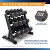Marcy 90lb Cast Iron Hex Dumbbell, Single, IV-2090, Black, 90lbs