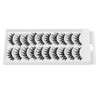 10 Pairs Cat Eye Lashes Clear Band Fluffy Natural False