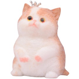 Mwmoeen Large Squishy Cat, Handmade Cat Taba Squishy for Stress Relief, Cute Soft Cat Fidget Toy for Adults