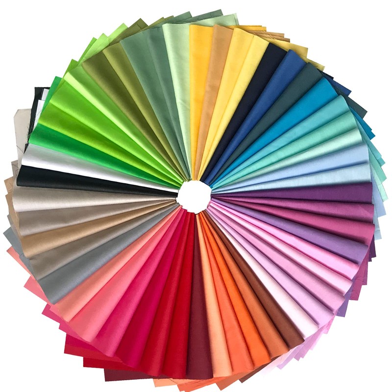 Qililandiy Pack of 50 Cotton Fabric 100% Cotton Sewing Fabrics