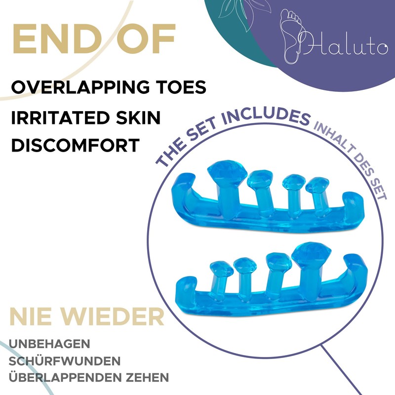 HALUTO Zehenspreizer - Zehenspreizer Hallux Valgus, Nagellack - Toe Spacer