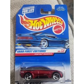 Hot Wheels Pontiac Rageos Red Tinted Roof see through