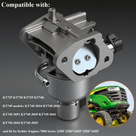 Carburetor for Briggs & Stratton Kohler KT725 KT730 KT735 KT740 KT745-3034 KT745-3033 KT745-3051 Kohler Engines 7000 Series 22HP 23HP 24HP 25HP 26HP Lawn Mower, Replace OE 1685319S 3285363S 3285367S