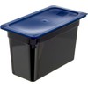 Carlisle 3058060 Smart Lids Third Size Polyethylene Lid, Dark Blue
