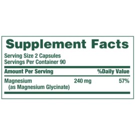 Nature's Bounty Magnesium Glycinate 240 mg, 180 Ct. (FREE SHIPPING)