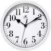 Infinity Instruments LTD. Plastic Wall Clock, Silver, 9-5/8"