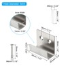 PATIKIL Tile Hanger Bracket 1.6x1.4"", 6 Set U Wall Mounted