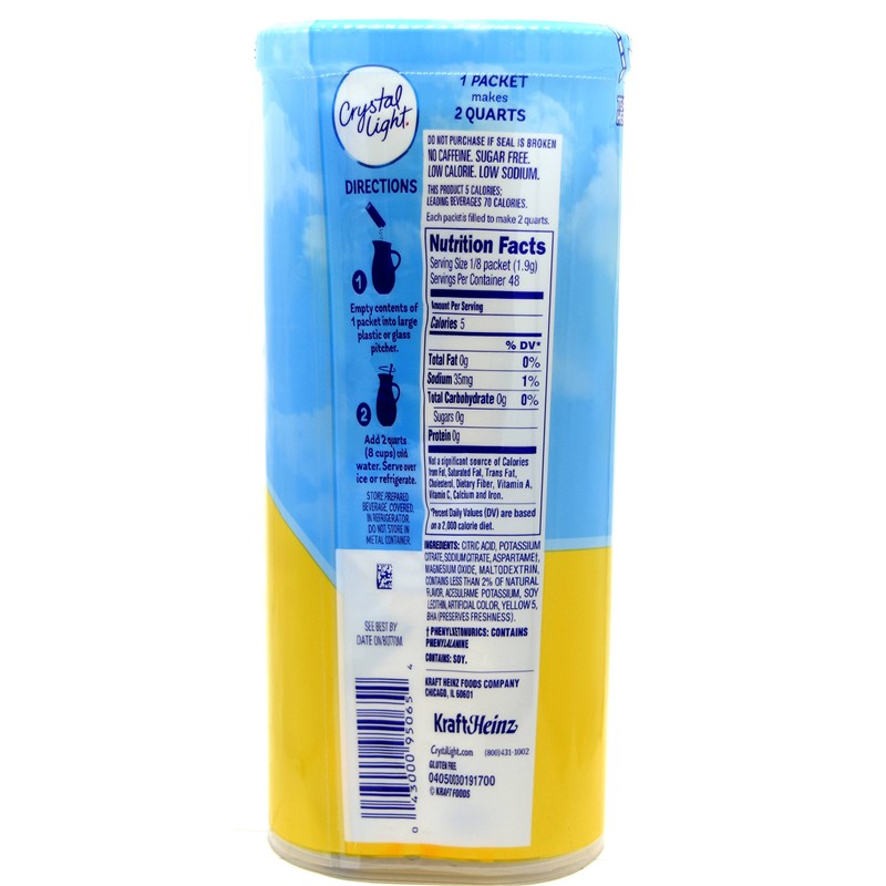 Crystal Light Lemonade Drink Mix, 12-Quart Canister (Pack of 7)