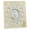 Button Corner Aluminium Photo Frame "My First Year" New Born