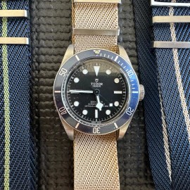 TUDOR 20mm Chevron Fabric Nylon Hook Military Strap (Miscellaneous