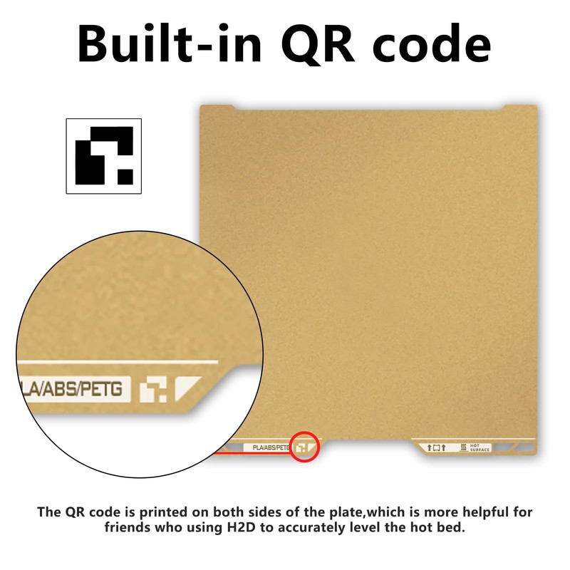 Sahvaim Same as OEM for Bambu H2D/H2S Textured PEI Plate
