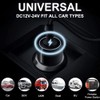 102W Surface Car Charger, HKY 12V-24V DC Car Adapter Compatible