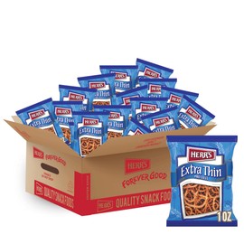 Herr's Extra Thin Pretzels, 1 Ounce (Pack of 36 Bags) – Light and Crispy Pretzels Baked for Maximum Crunch – Perfect for Snacking and Pairing with Dips