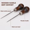2 Pcs Awl Tool,Alloy Gourd Shape Bradawl Braddle Tool Bradle