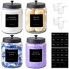 Glass Jars Laundry Containers with Lid, 0.5 Gallon Laundry Organization