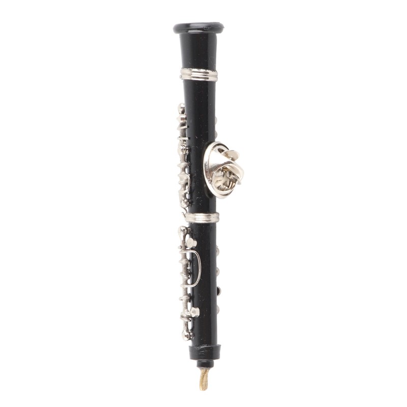 Oboe Brooch Pin Fashion Elegant Simulation Metal Musical Instrument Brooch