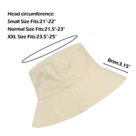 Zylioo Summer Travel Bucket Cap Hat,Packable Fisherman Cap for Fishing,Lightweight Outdoor Sun Hat Beige