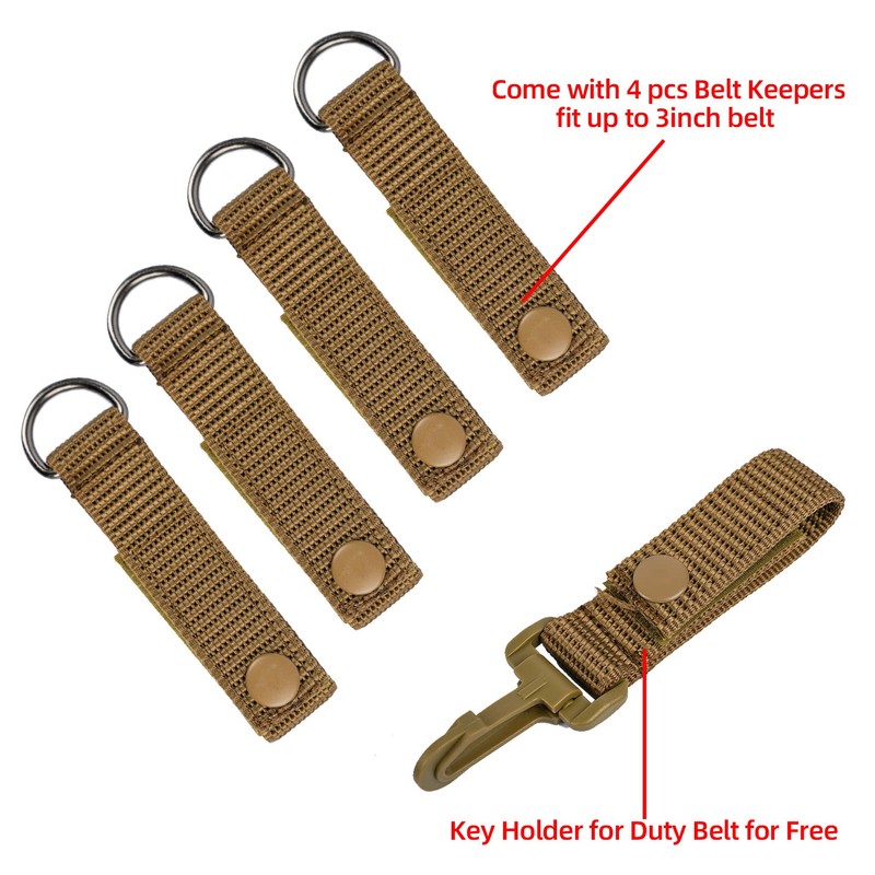 MELOTOUGH Metal Hook Tactical Suspenders for Duty Military Belt Harness