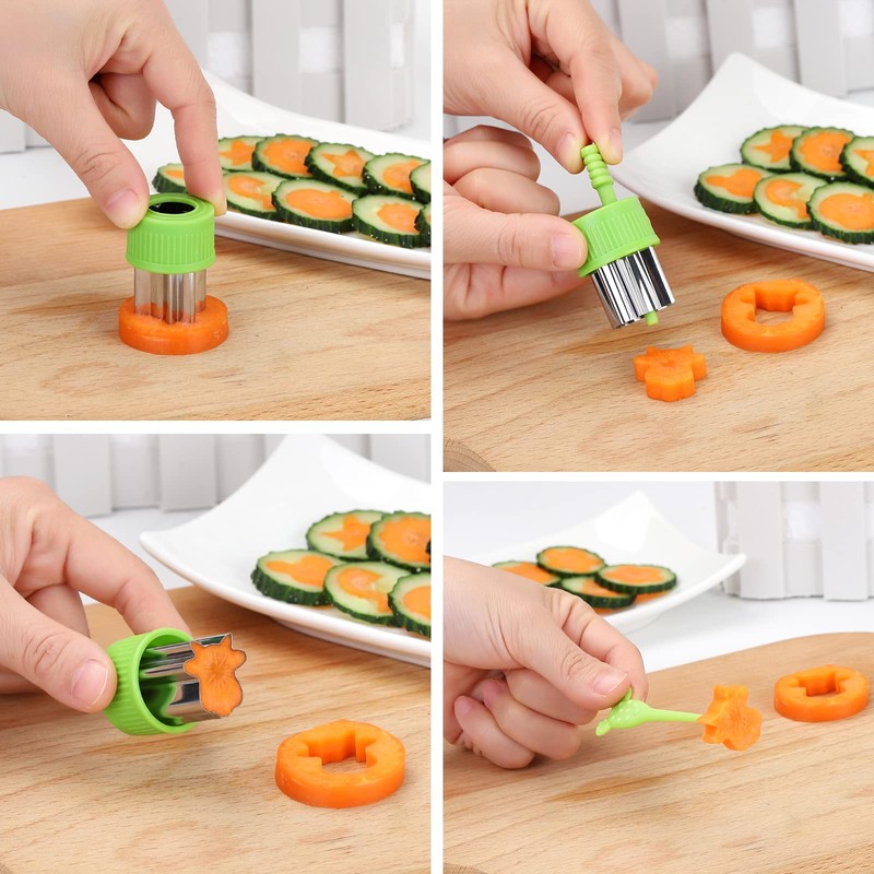 NEW LIVE 35 Pack Cookie Cutters Vegetable Fruit Cutter Shapes