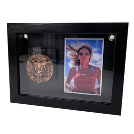 3D Medal Box Photo Frame, Medal Display case, Marathon Medal Display Stand Running Marathon, Triathlon, Football Gymnastics, All Sports Medal Medal Medal Badge (1-A)