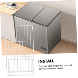 IMIKEYA Set of 2 Fridge Dividers Stainless Steel Freezer Separator Easy to Assemble for Refrigerator Organization