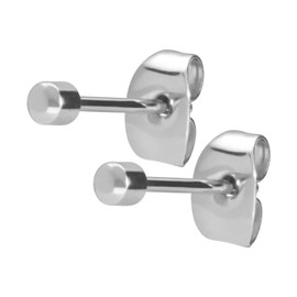 FILANGO 1 Pair Surgical Steel Stud Earrings in Various Designs, Stainless Steel