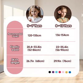 Baisdan Girls Belly Dance Skirt Shiny Satin Full Long Skirt for Belly Dance Flamenco Dance Performance Costume, Purple