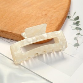 Beige Hair Claw Clips for Women Girls Rectangle Hair Clips Claw Clip Hair Clip Non-slip Hair Clips for Thick Hair Clip for Girls Hair Accessories，Clips and Barrettes